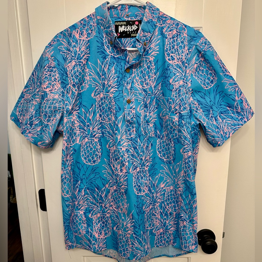 chubbies Short-Sleeve Button-Down with Pineapple … - image 1